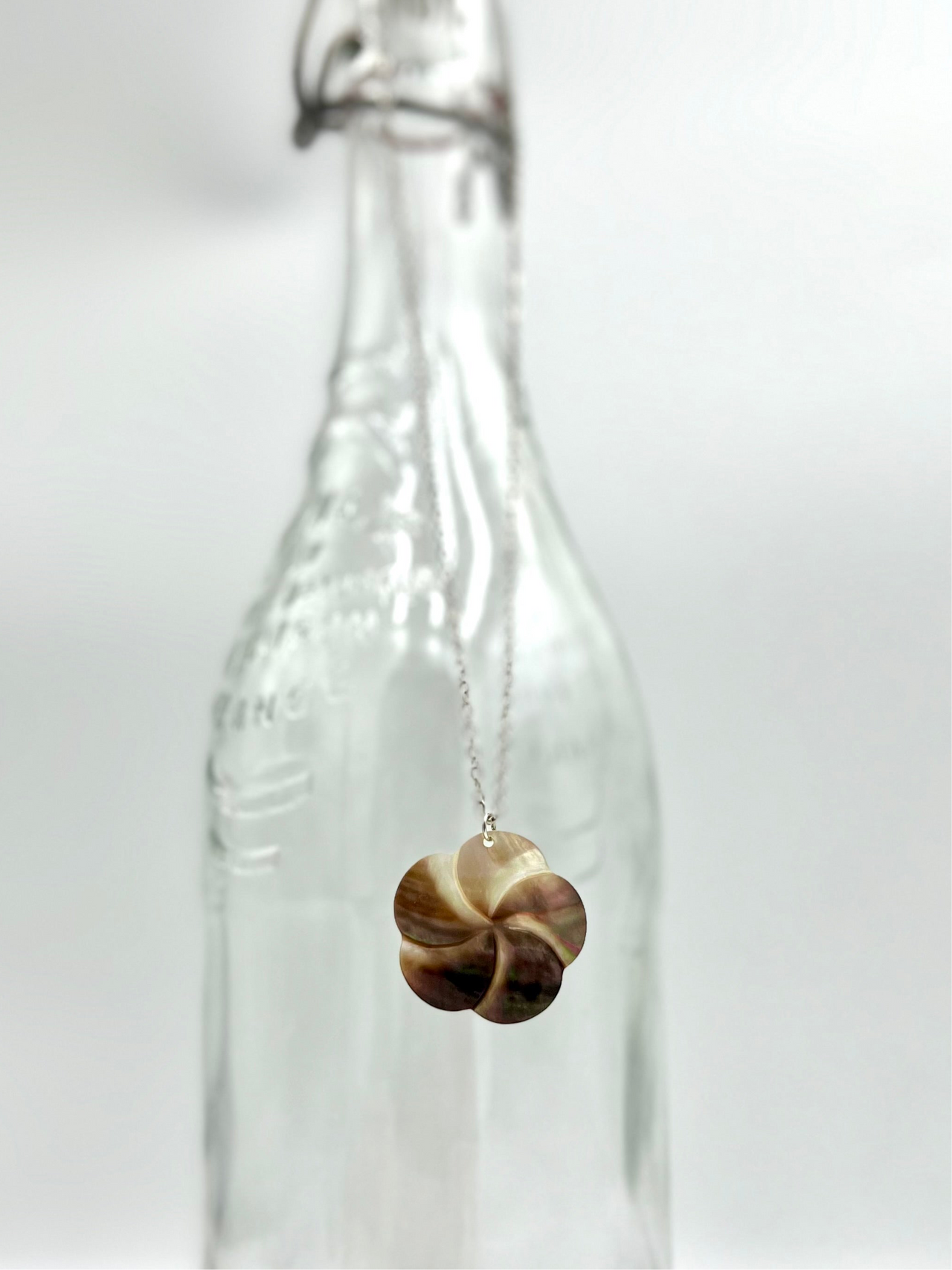 MOTHER OF PEARL PLUMERIA NECKLACE