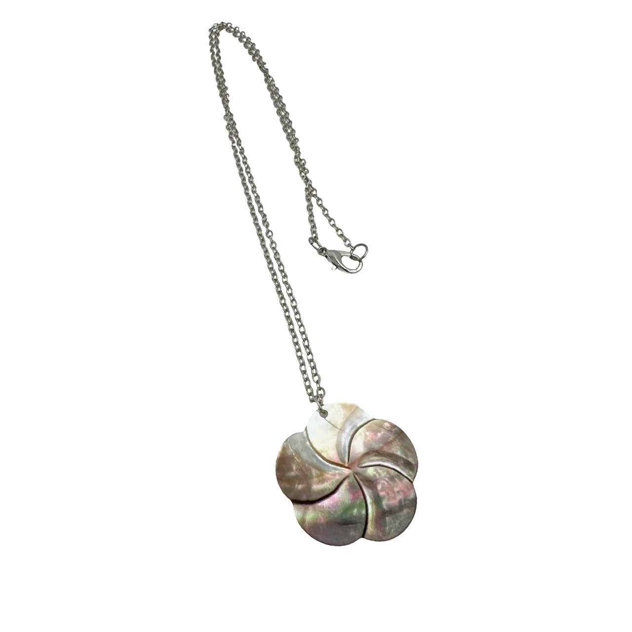 MOTHER OF PEARL PLUMERIA NECKLACE
